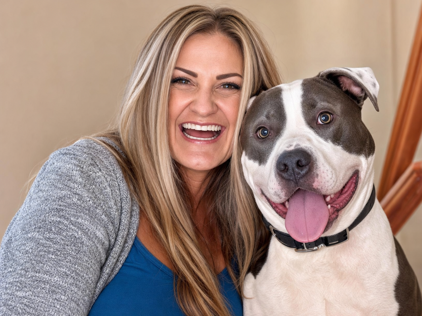 Denise Danberg with her dog